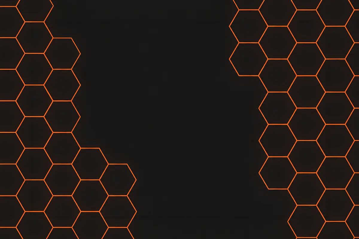 Orange Hexagonal Pattern 1200px